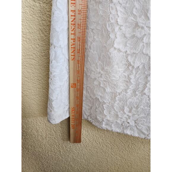 Free People Hailee Lace Mini Dress NWT Size S Ivory White Open Back Bow Boho - Picture 3 of 12